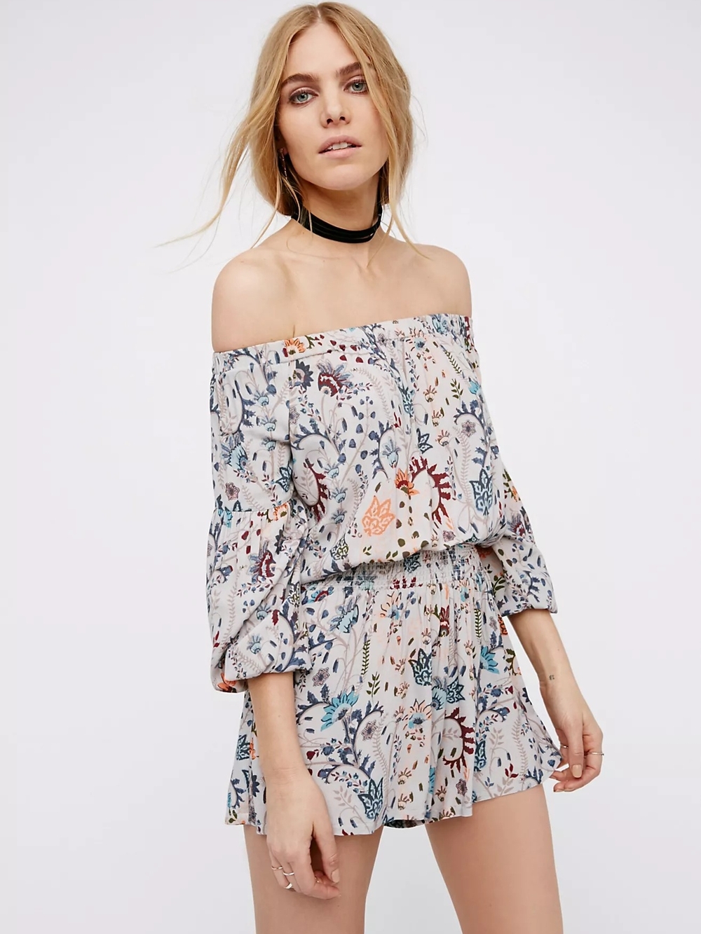 Free People Women's Pretty & Free Off-The-Shoulder Romper